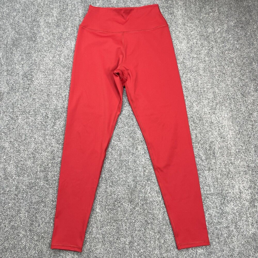 Spiritual Gangster Leggings Womens Size Small High Rise Waist Pocket 27" Red